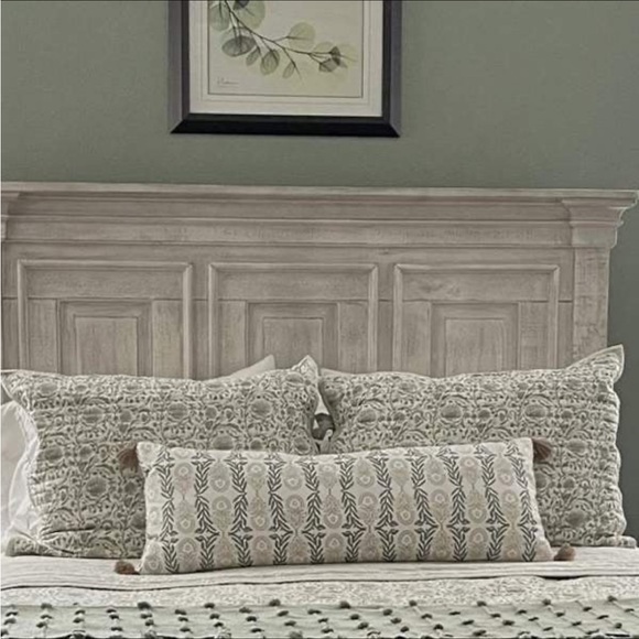 Euro Decorative Border Cotton Slub Print Sham Teal/Green– Threshold Studio McGee - Picture 7 of 7